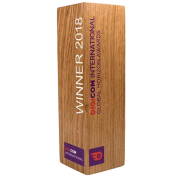 Corporate Branded Real Wood Column Awards Made in the UK