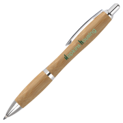 Eco-friendly printed Contour Bamboo Ballpens with your logo
