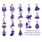 Choice of Emoji Icons for Custom Printed Dairy Milk Chocolate Bars 360 from Total Merchandise