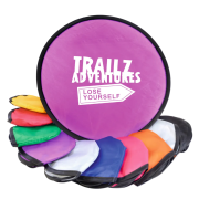 Promotional Foldable Nylon Flying Discs are available in 10 vibrant colours