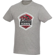 Custom Printed Men's Short Sleeve T-Shirt in Heather Grey with a Logo from Total Merchandise
