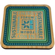 Oak Finish Promotional Plywood Coasters UK Made