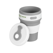 Grey Branded Collapsible Coffee Cups with your Logo