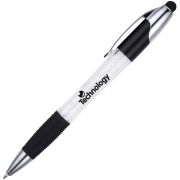 Promotional Crystal Glow Stylus Pens with company logos