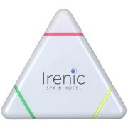 Promotional Triangle Highlighter Pens in White from Total Merchandise