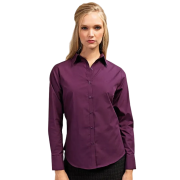 Promotional Ladies Long Sleeve Poplin Shirts for Uniform