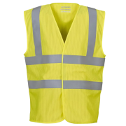 Logo printed hi-vis vests for promotional work uniform