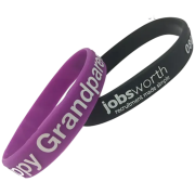 Custom Embossed Silicone Wristbands with added colour from Total Merchandise
