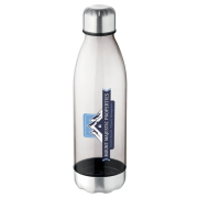 Bespoke clear 750ml Hydrate Tritan Plastic Bottle with spot colour label from Total Merchandise