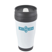 White Branded Travel Mug