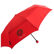 Promotional Ecovent Mini rPet Telescopic Umbrella in Red with branding by Total Merchandise