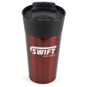 Branded Metal Travel Mug in Red