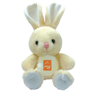Custom Branded 5” Rabbit Soft Toy with a Logo Printed to the Tummy by Total Merchandise