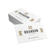 Eco-friendly business cards embedded with plantable seeds