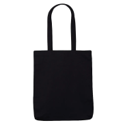 Logo branded 10oz Black Canvas Tote Bags in black available from Total Merchandise