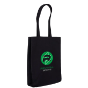 Promotional 10oz Black Canvas Tote Bags with a company logo printed to 1 side from Total Merchandise