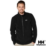 Printed fleece jacket in black