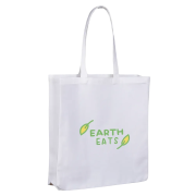 10oz White Canvas Tote Bags with Gusset in White