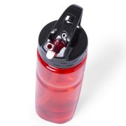 Top View of Branded Accord Tritan Water Bottles in Red with Flip Up Straw from Total Merchandise