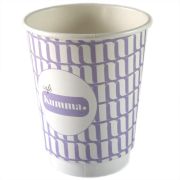 Custom branded paper cups with company logos