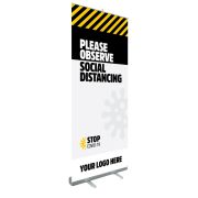 Custom Social Distancing Pop Up Promotional Banners with base from Total Merchandise