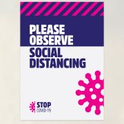 Branded social distancing posters