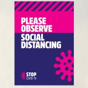 Promotional social distancing wall posters