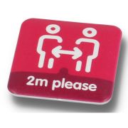 Eco Badges Printed In Full Colour For Social Distancing From Total Merchandise