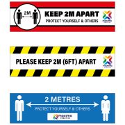 Logo Printed Keep Apart Non Slip Floor Graphics With Your Full Colour Branding