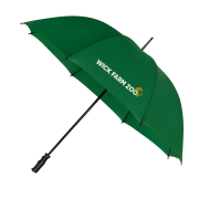 Custom printed Budget Storm Plus Golf Umbrella in Dark Green from Total Merchandise