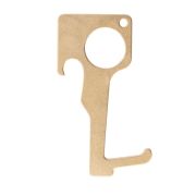 Custom Printed Anti Touch Hygiene Keyrings Made from Brass from Total Merchandise