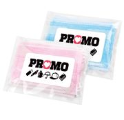 Set of 5 Children's Sized Face Masks in Blue or Pink with Printed Label from Total Merchandise