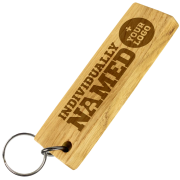 Custom Engraved Wooden Keyrings with Individual Names from Total Merchandise