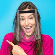 Face Shield Visors with a black band for additional protective measures