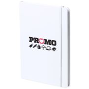 Custom Printed A5 Antibacterial Notebooks in White from Total Merchandise
