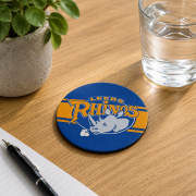 Lifestyle image of the Hardtop Foam Base Coaster by Total Merchandise