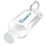 Branded Travel Hand Sanitiser with Clip Printed with your Logo from Total Merchandise
