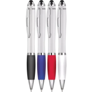 Printed Contour Antimicrobial Ballpens in a choice of colours with your logo by Total Merchandise