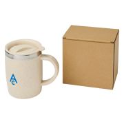 Promotional Wey Insulated Mug with Lid and Natural Gift Box by Total Merchandise