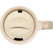 Branded Wey Insulated Mug with spill-proof lid shown from above by Total Merchandise