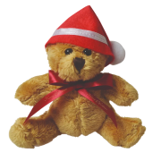 Promotional 5 Inch Robbie Teddy Bear with Christmas Hat and bow by Total Merchandise