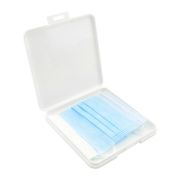 Promotional Face Mask Carry Case in white colour opened and with a mask in it by Total Merchandise