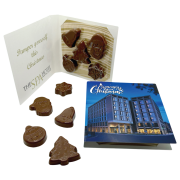 Chocolate Christmas Cards in White