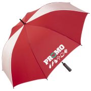 Promotional Glow In The Dark Umbrellas in Red colour with company logo by Total Merchandise
