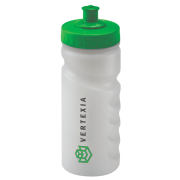 Promotional Bio Finger Grip Sports Bottles in Clear/Green colour with branding by Total Merchandise