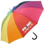 Promotional Rainbow Umbrellas printed with your logo by Total Merchandise