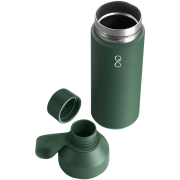 Promotional 500ml Eco Ocean Bottle in Forest Green Opened up from Total Merchandise