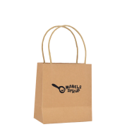 Custom printed Brunswick Small Paper Bag in Natural colour with printed logo by Total Merchandise