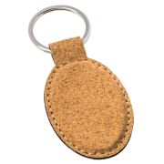 Custom Engraved Eco-friendly Keyrings made using Cork in Brown Colour by Total Merchandise