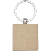 Custom printed Square Beech Wood Keyrings with 4cm keychain by Total Merchandise